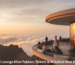Cloud Lounge Khor Fakkan at Al Suhub Rest House during sunset in UAE mountains