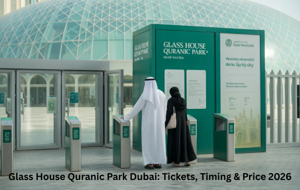 Glass House Quranic Park Dubai ticket entrance with NOL card payment