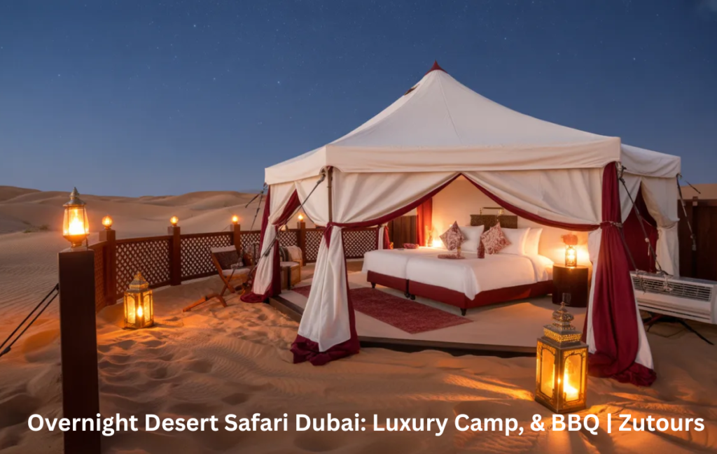 Luxury overnight desert safari Dubai private tent