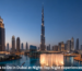 Things to do in Dubai at night with illuminated Burj Khalifa and city skyline