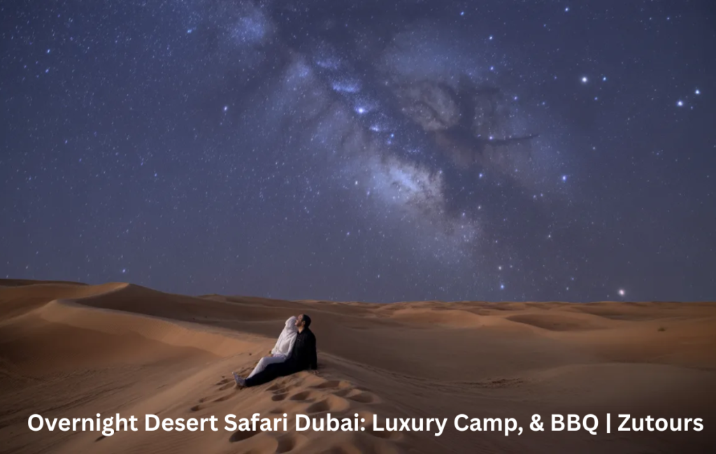 Stargazing during overnight desert safari Dubai