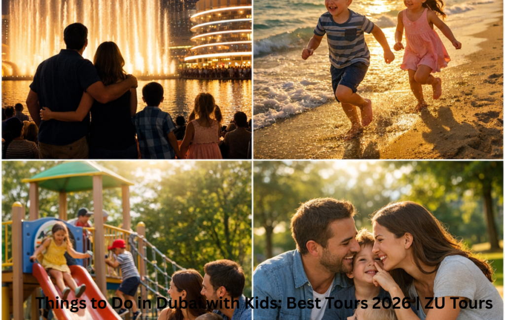 Free things to do in Dubai with kids including beaches and fountain show