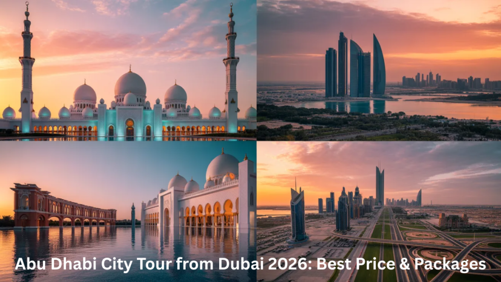 Abu Dhabi city tour from Dubai featuring Grand Mosque, Emirates Palace and Ferrari World