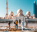 Abu Dhabi tour package with Sheikh Zayed Grand Mosque and city skyline