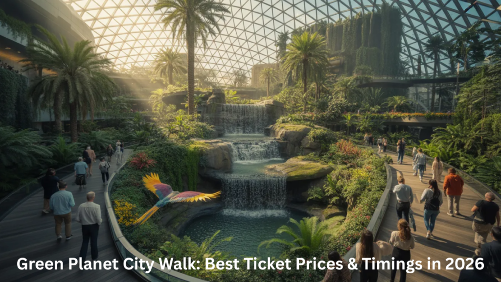 Green Planet City Walk Dubai indoor rainforest biodome view