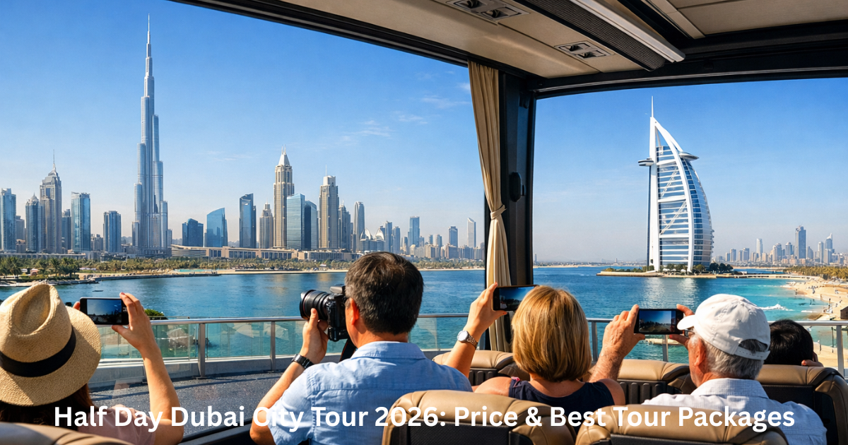 Half day Dubai city tour covering Burj Khalifa skyline and major Dubai attractions