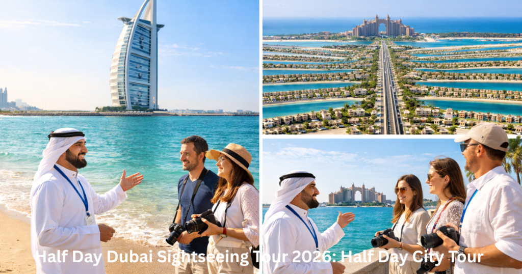 Half day Dubai sightseeing tour itinerary covering famous attractions