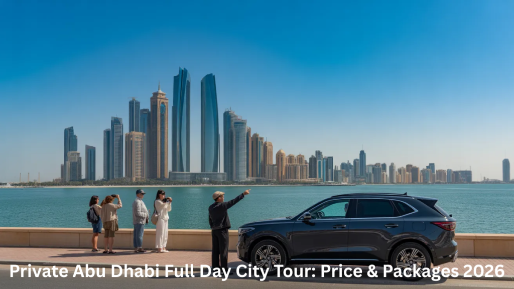 Abu Dhabi city skyline during private full day city tour
