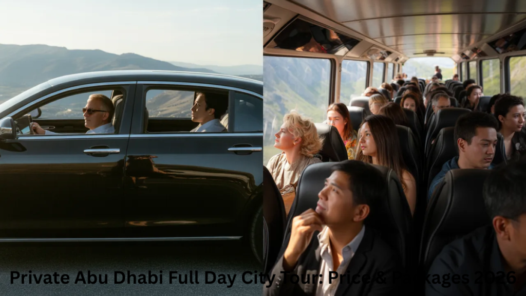 Private Abu Dhabi tour vs city tour bus comparison