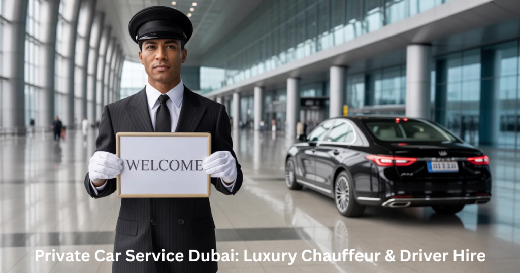 Luxury airport transfer Dubai chauffeur service pickup at airport