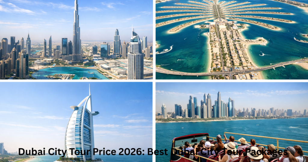 Dubai landmarks included in city tour such as Burj Khalifa and Palm Jumeirah