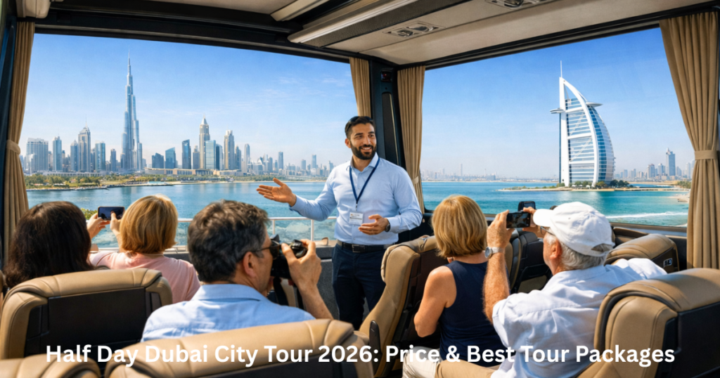 Comfortable transport included in half day Dubai city tour package