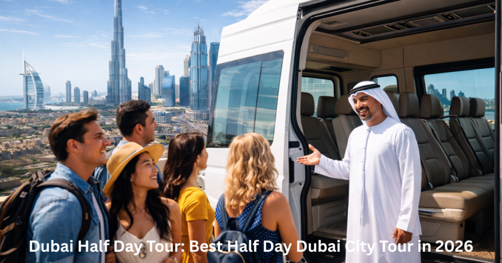 Dubai half day tour package inclusions with guide and transport