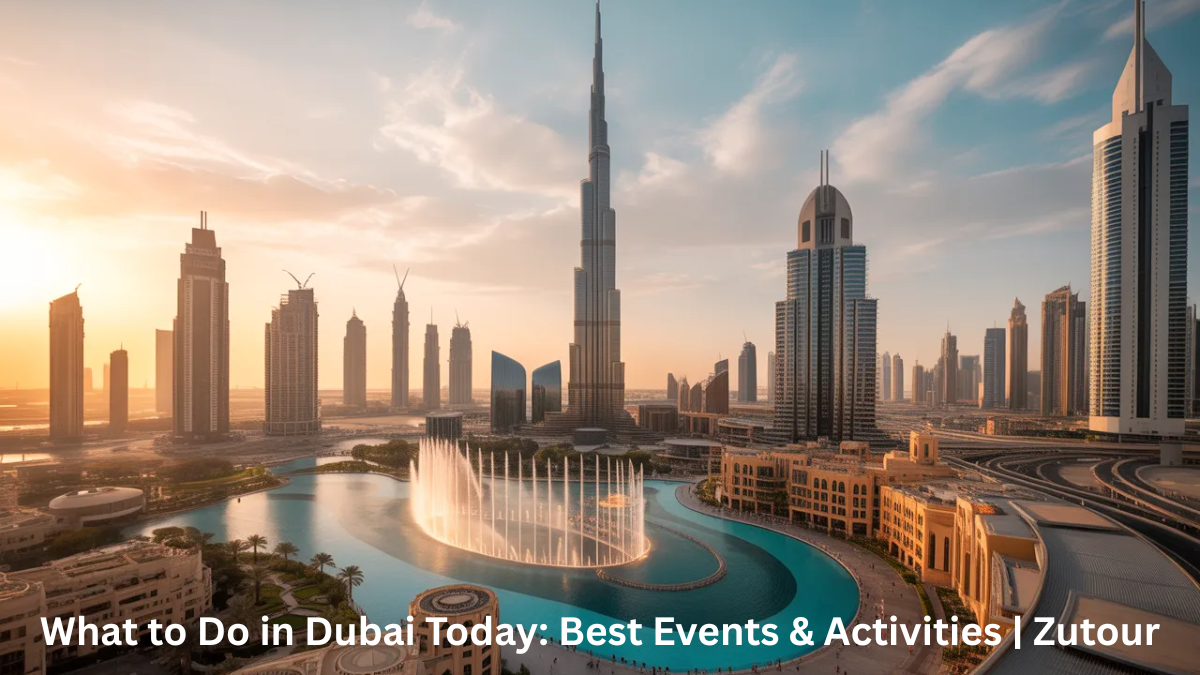 What to do in Dubai today guide featuring Burj Khalifa and Dubai Fountain