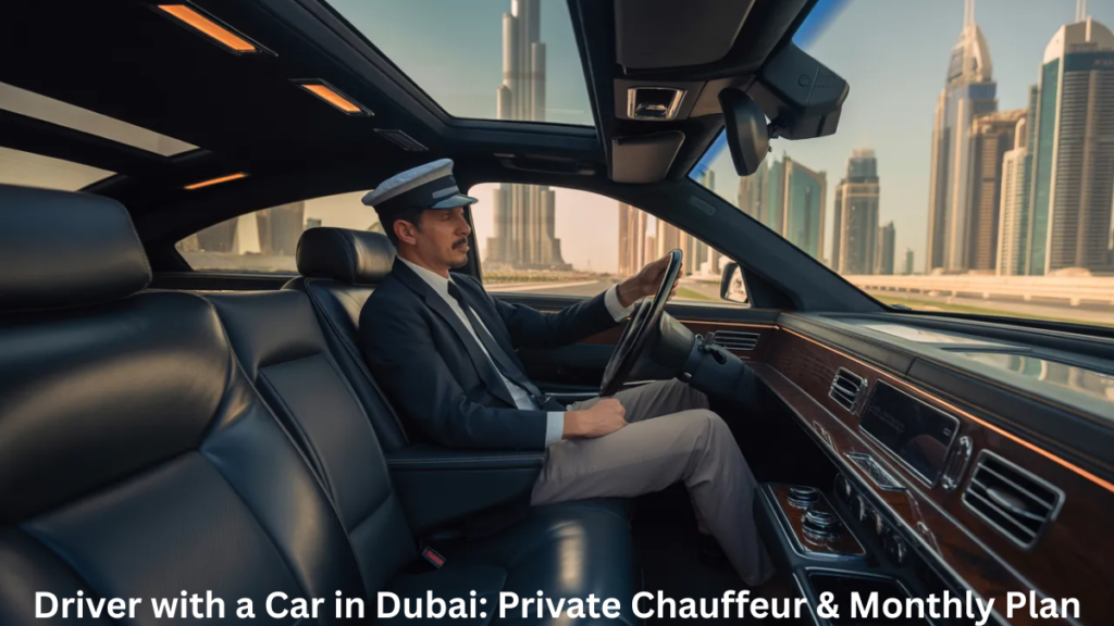 private chauffeur service Dubai luxury car interior