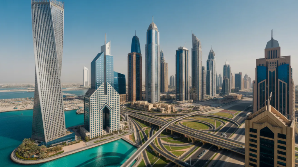 Dubai skyline showing why the city is famous for sightseeing