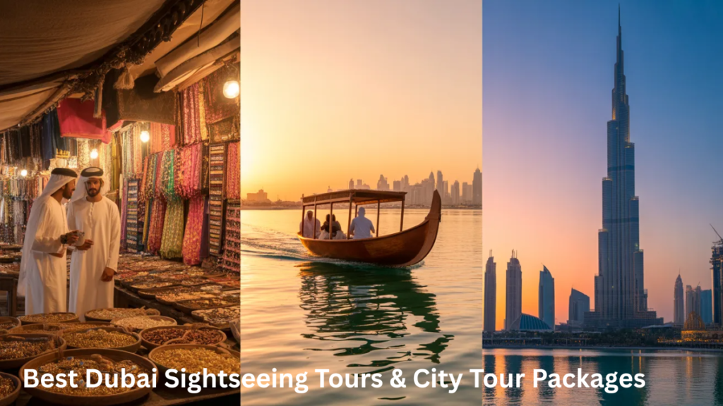 Dubai sightseeing itinerary showing Old Dubai and modern landmarks