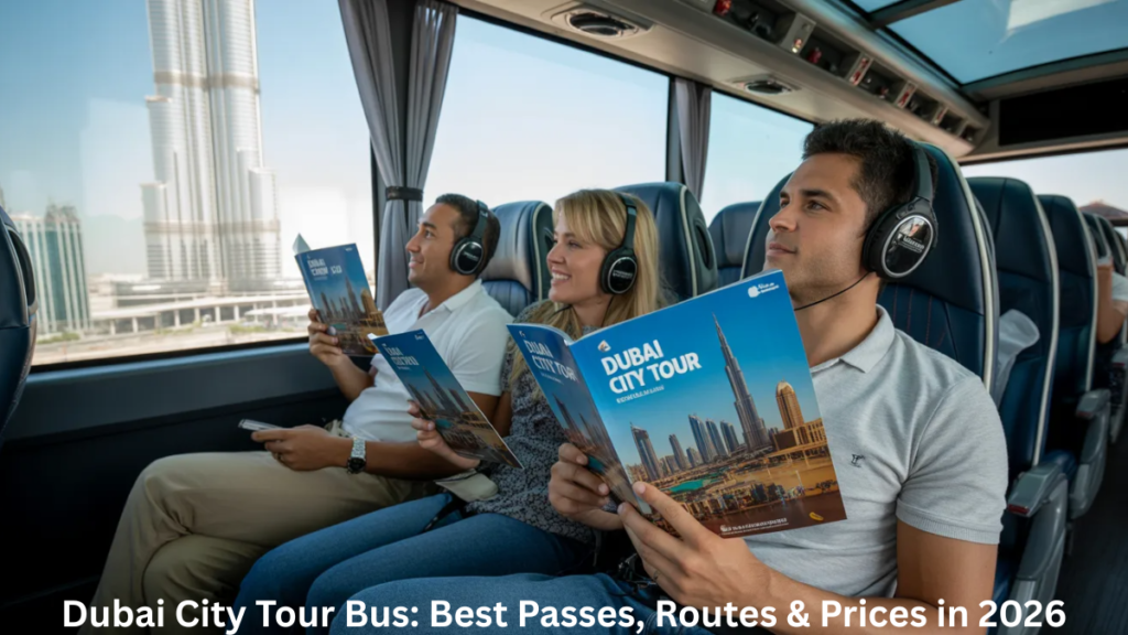 Dubai bus tour ticket inclusions audio guide and attractions