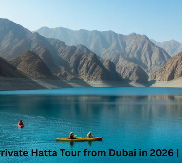 Hatta Dam - Private Hatta Tour Lake Views Stunning turquoise Hatta Dam lake surrounded by rocky Hajar Mountains on a private Hatta sightseeing tour