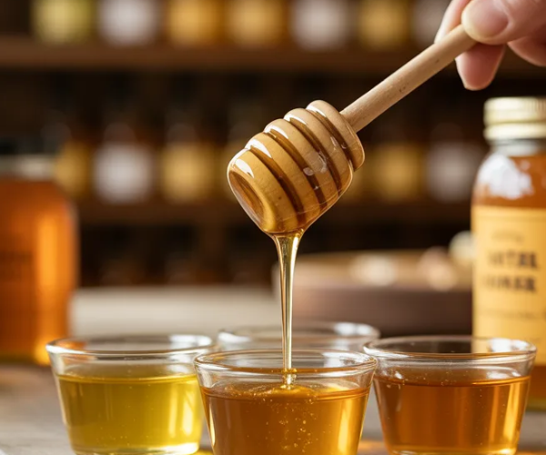 Visitors sampling pure local Sidr and Ghaf honey during a honey tasting session at Hatta Honey Bee Discovery Centre