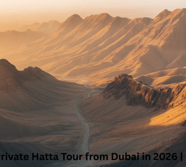 Private Hatta Tour - Exclusive 4x4 Mountain Experience Private 4x4 vehicle on a scenic Hatta mountain tour from Dubai with Hajar Mountains backdrop