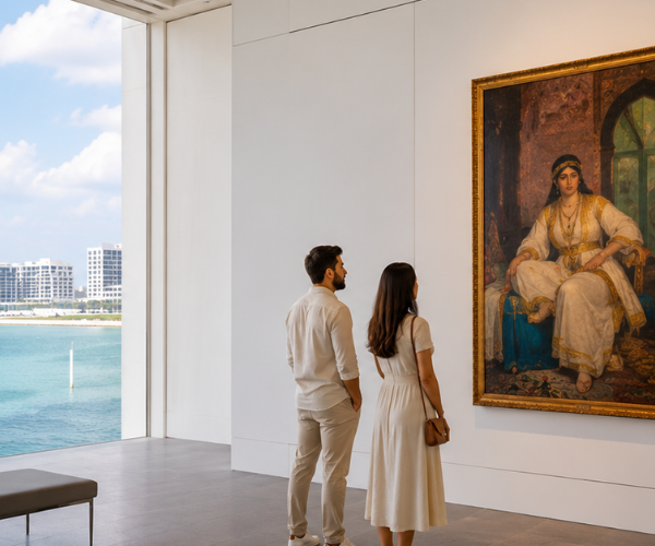 Louvre Abu Dhabi Art Gallery - Private Museum Tour Beautiful art gallery inside Louvre Abu Dhabi on private museum tour from Dubai