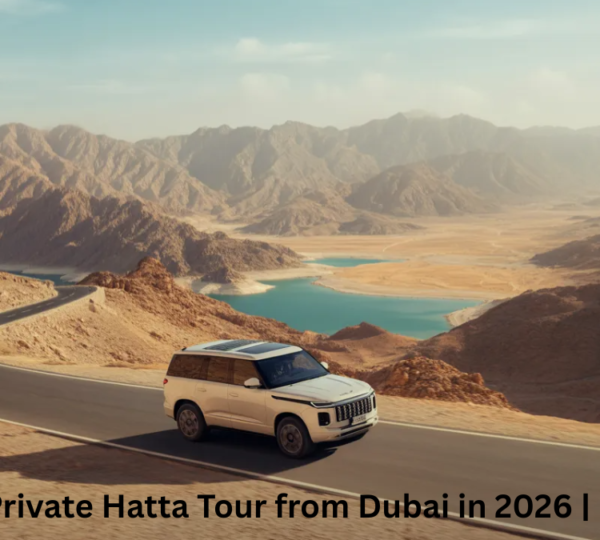 Hatta Mountains Panoramic View - Private Tour Experience Panoramic view of Hatta Mountains landscape during a private Hatta day tour from Dubai