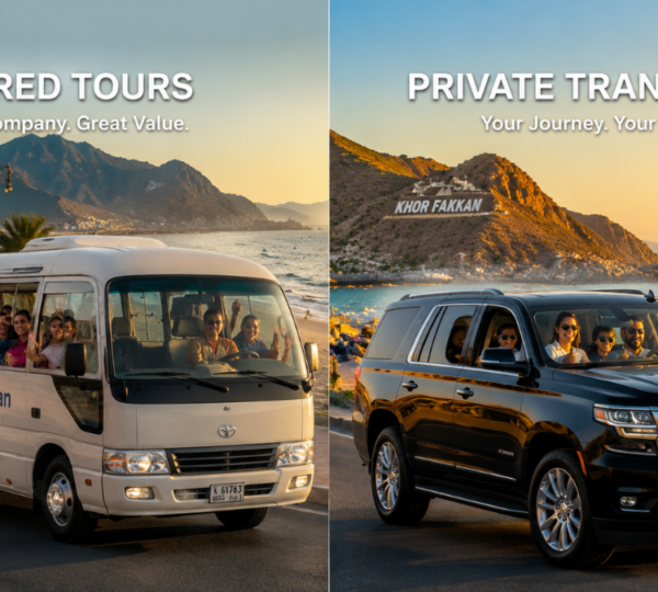 Khor Fakkan Shared vs Private Tour Price Comparison Comparison table of shared vs private Khor Fakkan tour prices