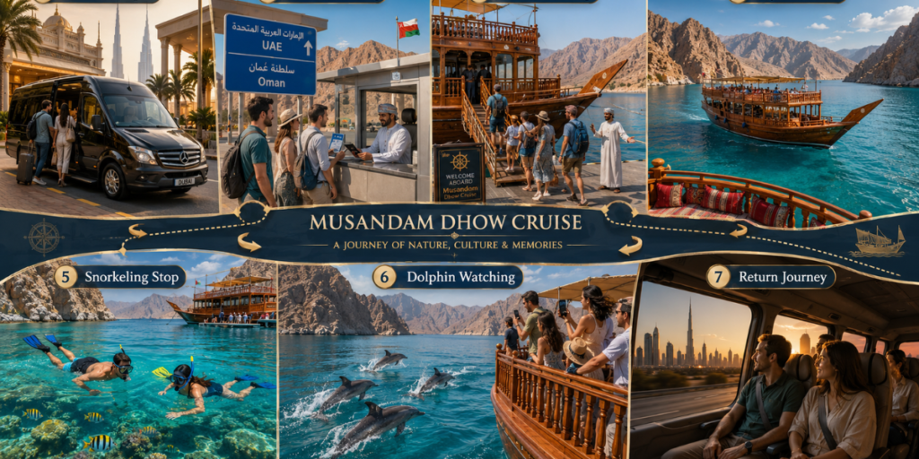 Musandam dhow cruise itinerary from Dubai.