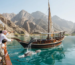 Musandam dhow cruise from Dubai, sailing through the scenic fjords of Oman.