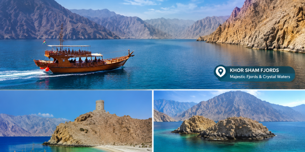 Khor Sham fjords and Telegraph Island in Musandam