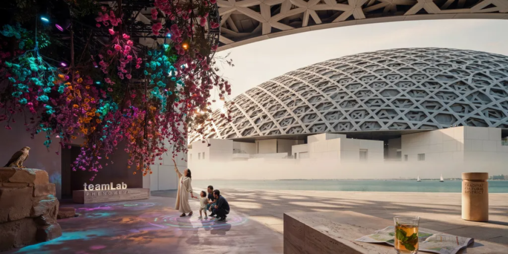TeamLab Phenomena and Louvre Abu Dhabi Tour on Saadiyat Island Abu Dhabi