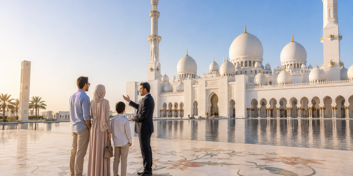 Abu Dhabi Grand Mosque private tour with private guide at Sheikh Zayed Grand Mosque