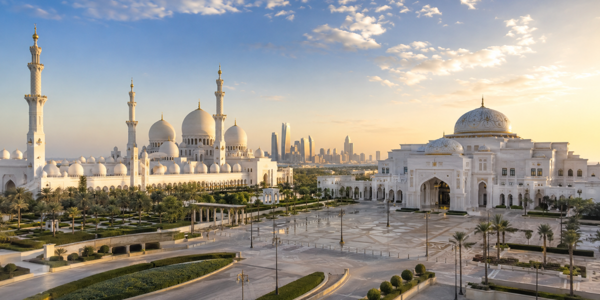Abu Dhabi Grand Mosque and Qasr Al Watan Tour featuring Sheikh Zayed Grand Mosque and Qasr Al Watan