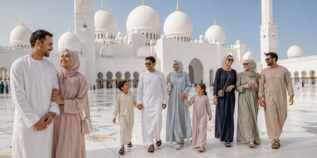Grand Mosque and Louvre Tour Abu Dhabi for couples families and groups