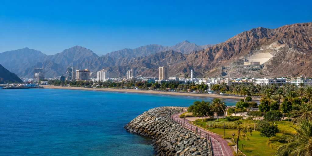 Things to do in Khor Fakkan at night along the illuminated Corniche