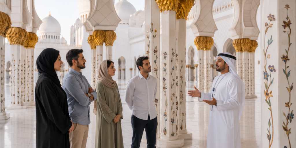 Private guided visit inside Sheikh Zayed Grand Mosque Abu Dhabi