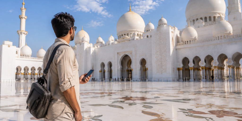 Travel preparation for Grand Mosque and Qasr Al Watan tour Abu Dhabi