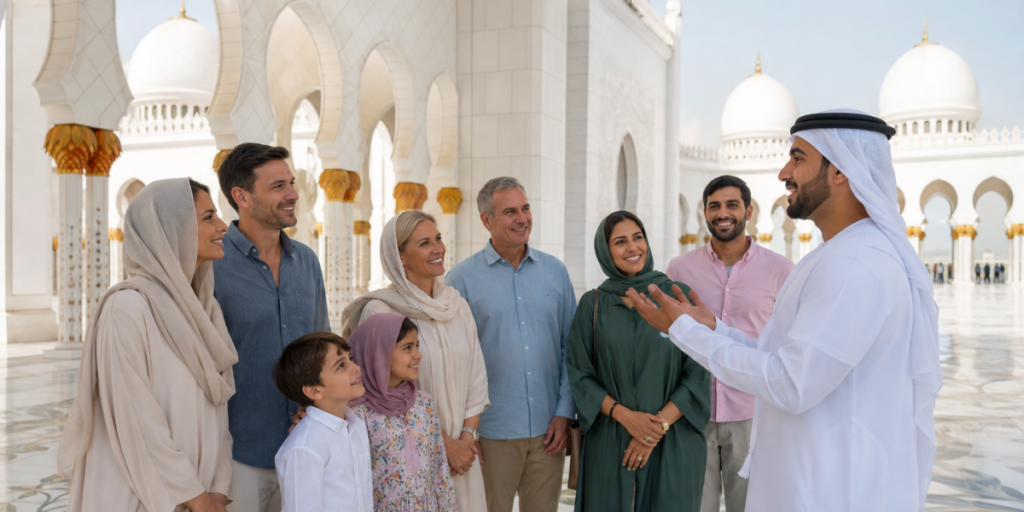 Private Grand Mosque tour Abu Dhabi for couples families and groups