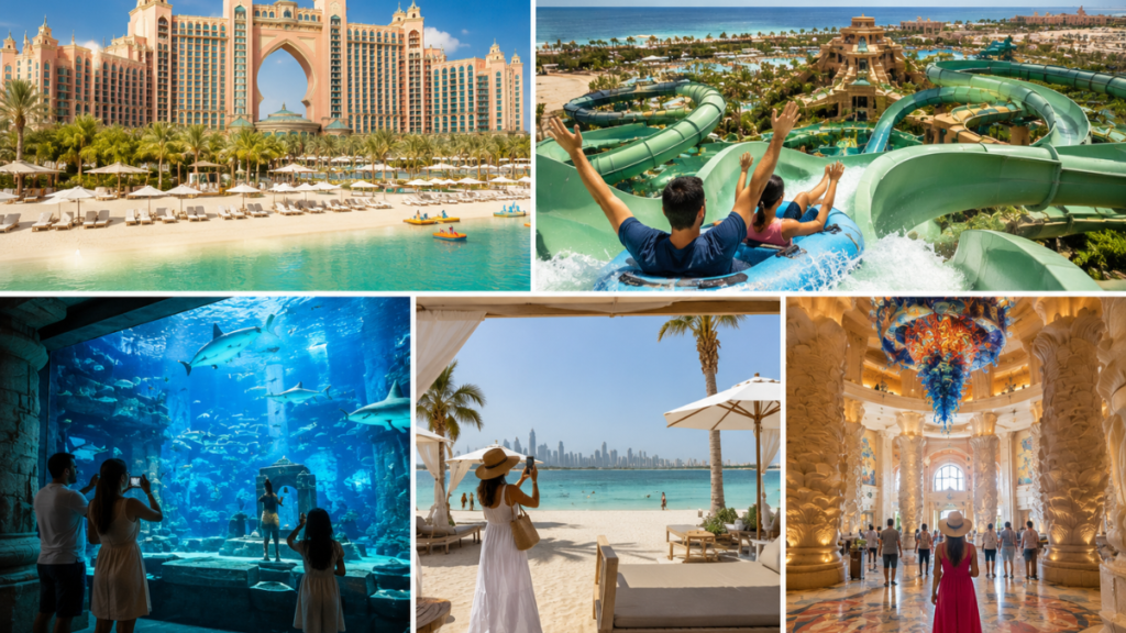 Multiple iconic attractions of Atlantis Dubai