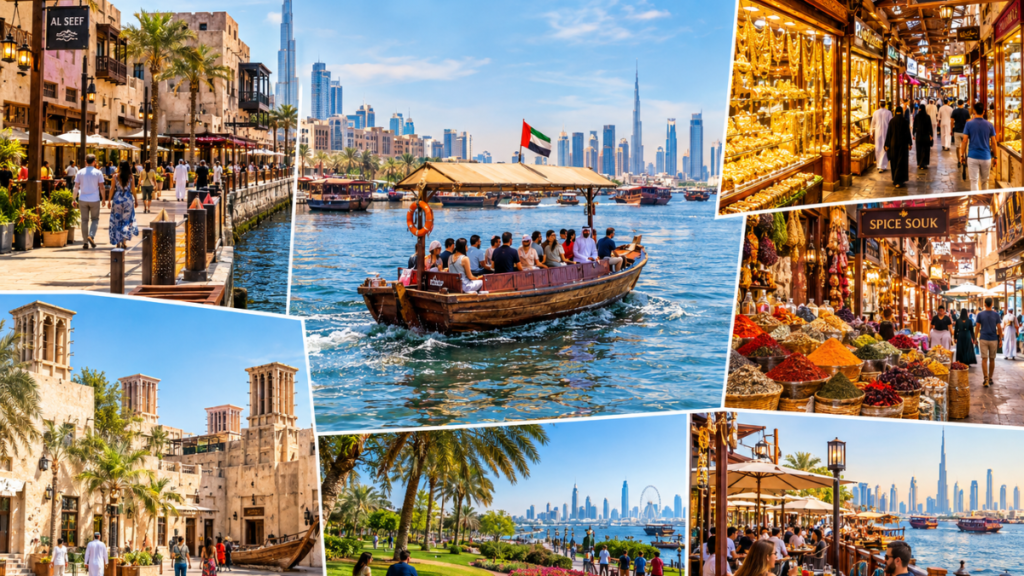 Best things to do in Dubai Creek including abra rides and heritage attractions