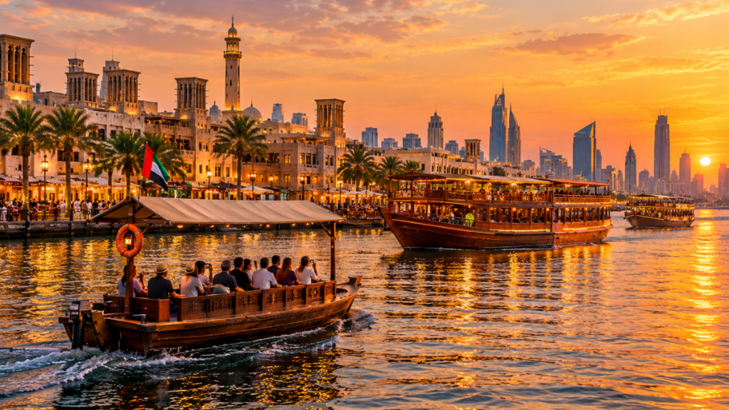 Dubai Creek boat ride and traditional abra experience