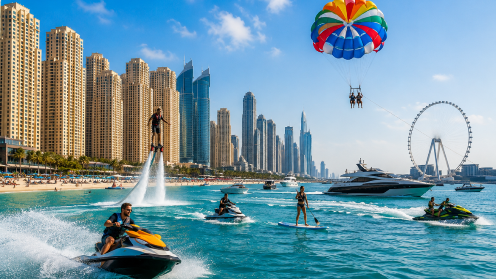 Adventure and water activities in JBR Dubai