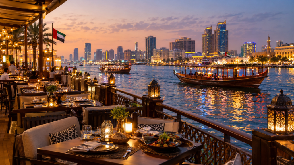 Waterfront restaurants near Dubai Creek