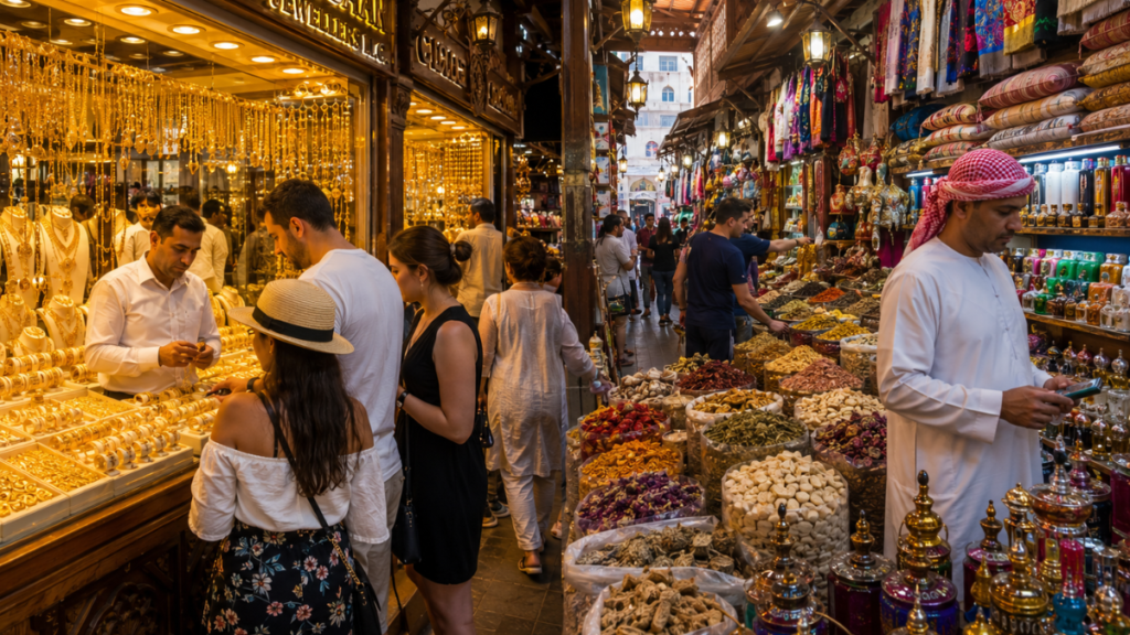 Shopping in Deira Dubai at Gold Souk and Spice Souk