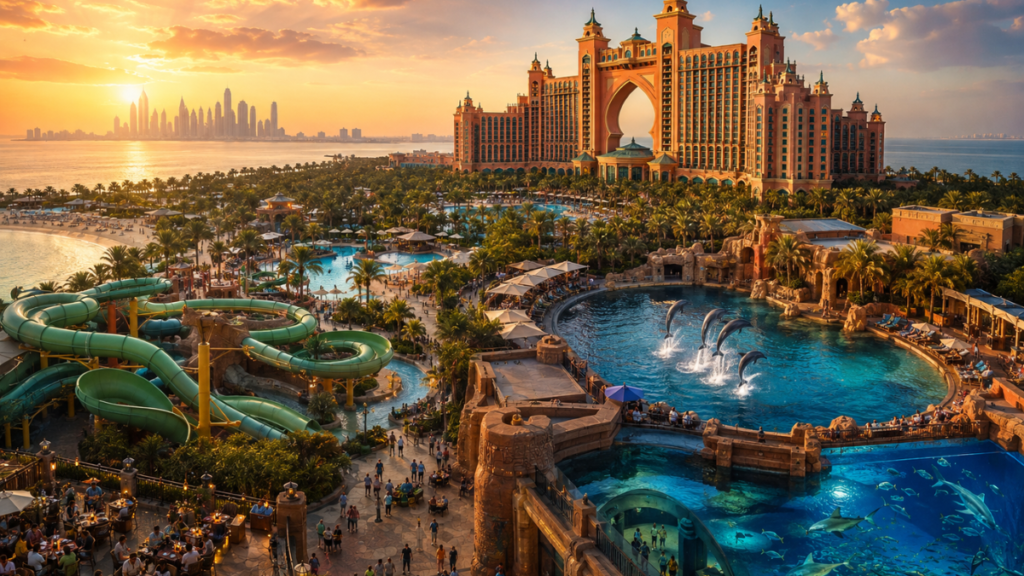 Things to do in Atlantis Dubai featuring Aquaventure Waterpark, Dolphin Bay and The Lost Chambers Aquarium