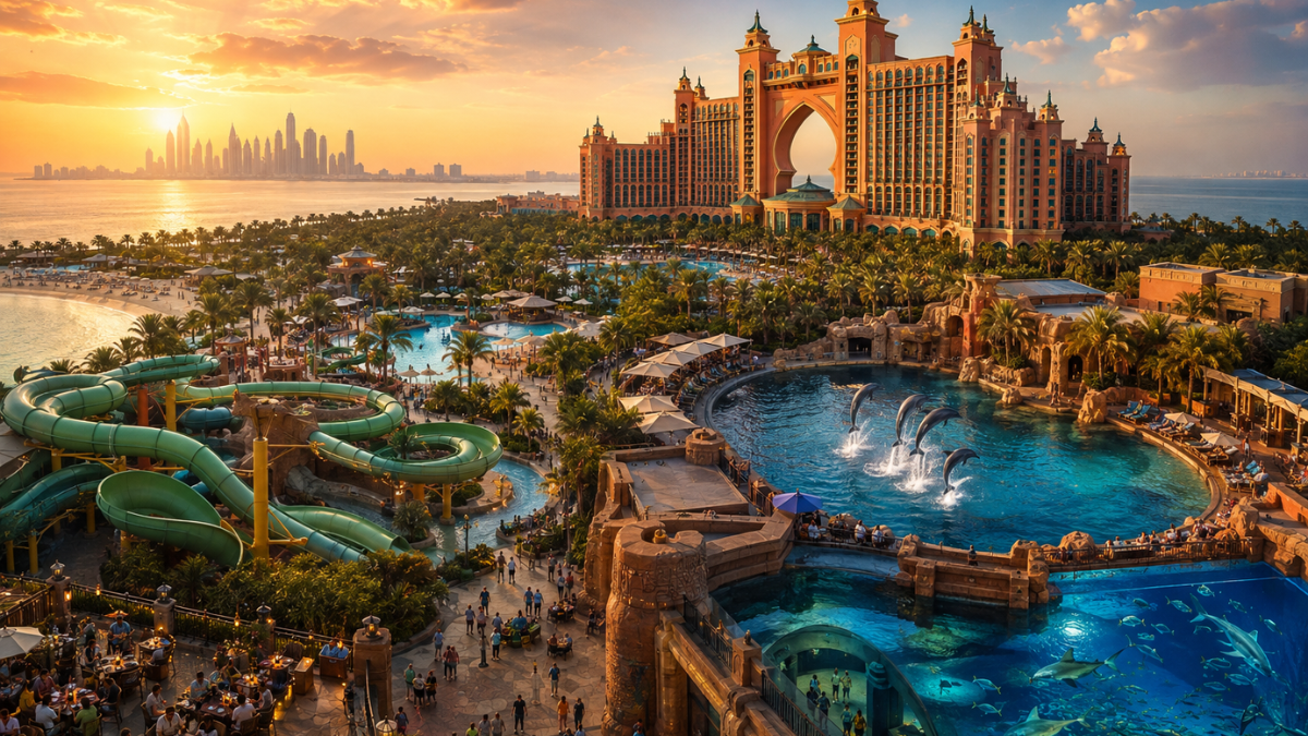 Things to do in Atlantis Dubai featuring Aquaventure Waterpark, Dolphin Bay and The Lost Chambers Aquarium